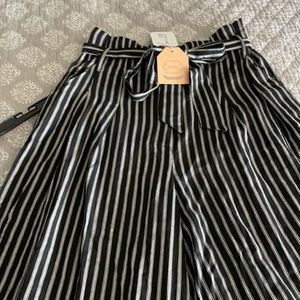 Black and white striped wide leg pants!